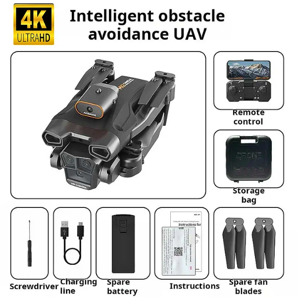 ⛄ 2025 4K Drone for Adults – Auto Return, Brushless Motor, Circular Flight, Waypoints, Altitude Hold, Headless Mode, 43min Flight Time