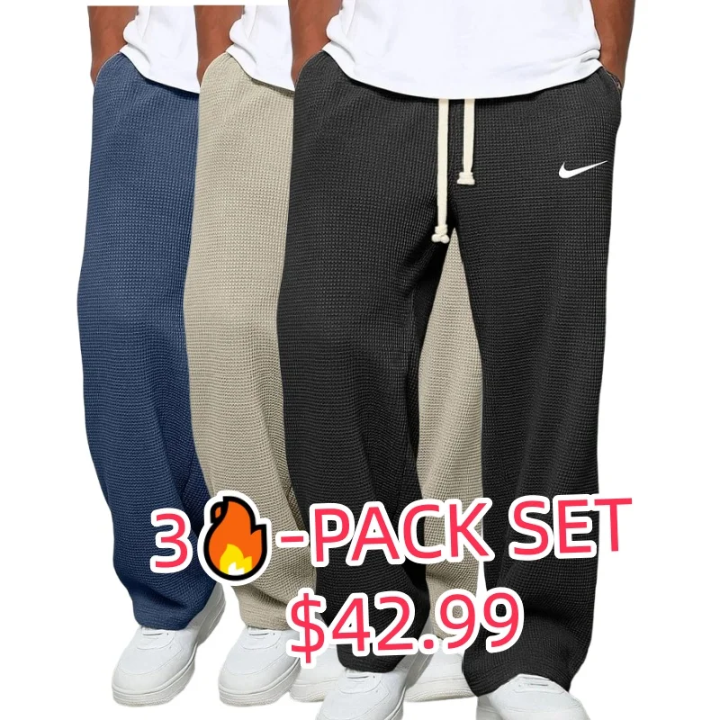 Men's Spring And Autumn Casual Sports Textured Trousers
