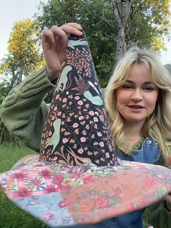 🔥The Quilted Witch Hat | Handcrafted Folk Art Hat