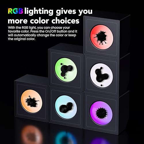Ferrofluid Music Visualizer, Ferrofluid Rhythm Music Mates, RGB Light Ferrofluid Speaker Music Mate, Dancing Ferrofluid Sculptures for Desk,Office,Bedroom