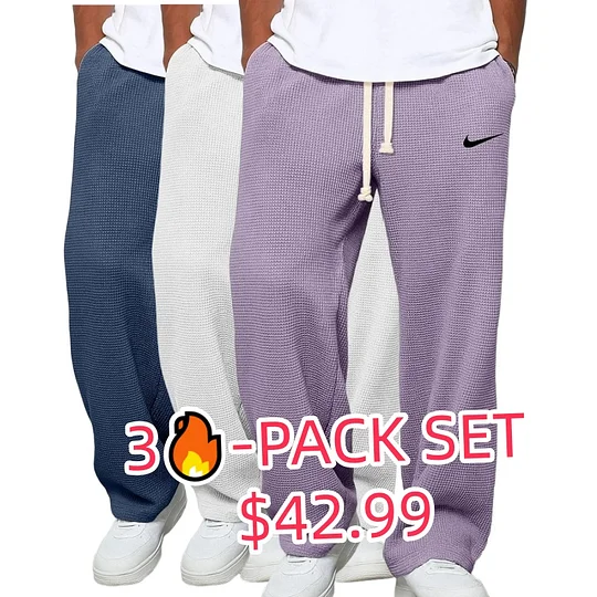 Men's Spring And Autumn Casual Sports Textured Trousers