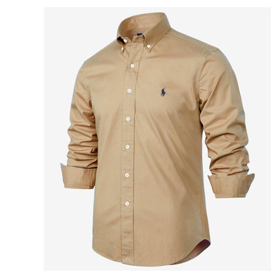 Ralph Laur* (cotton) lapel long-sleeved shirt