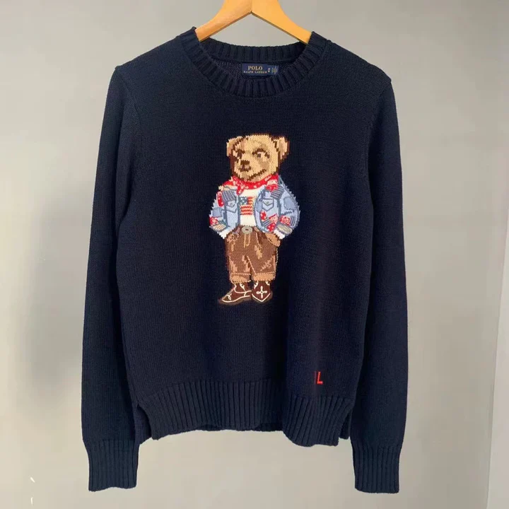 RL bear embroidered sweater