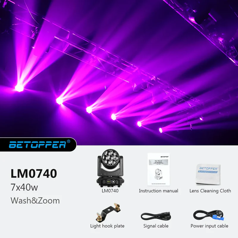 LM0740 7x40w Wash Moving Head Stage Light