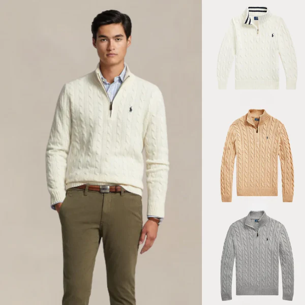 BUY 1, GET 3 – WINTER CABLE KNIT COTTON ZIP SET