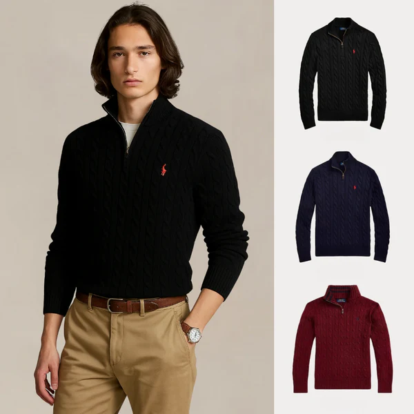 BUY 1, GET 3 – WINTER CABLE KNIT COTTON ZIP SET