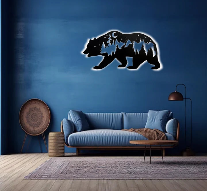 Bear - Metal Wall Art