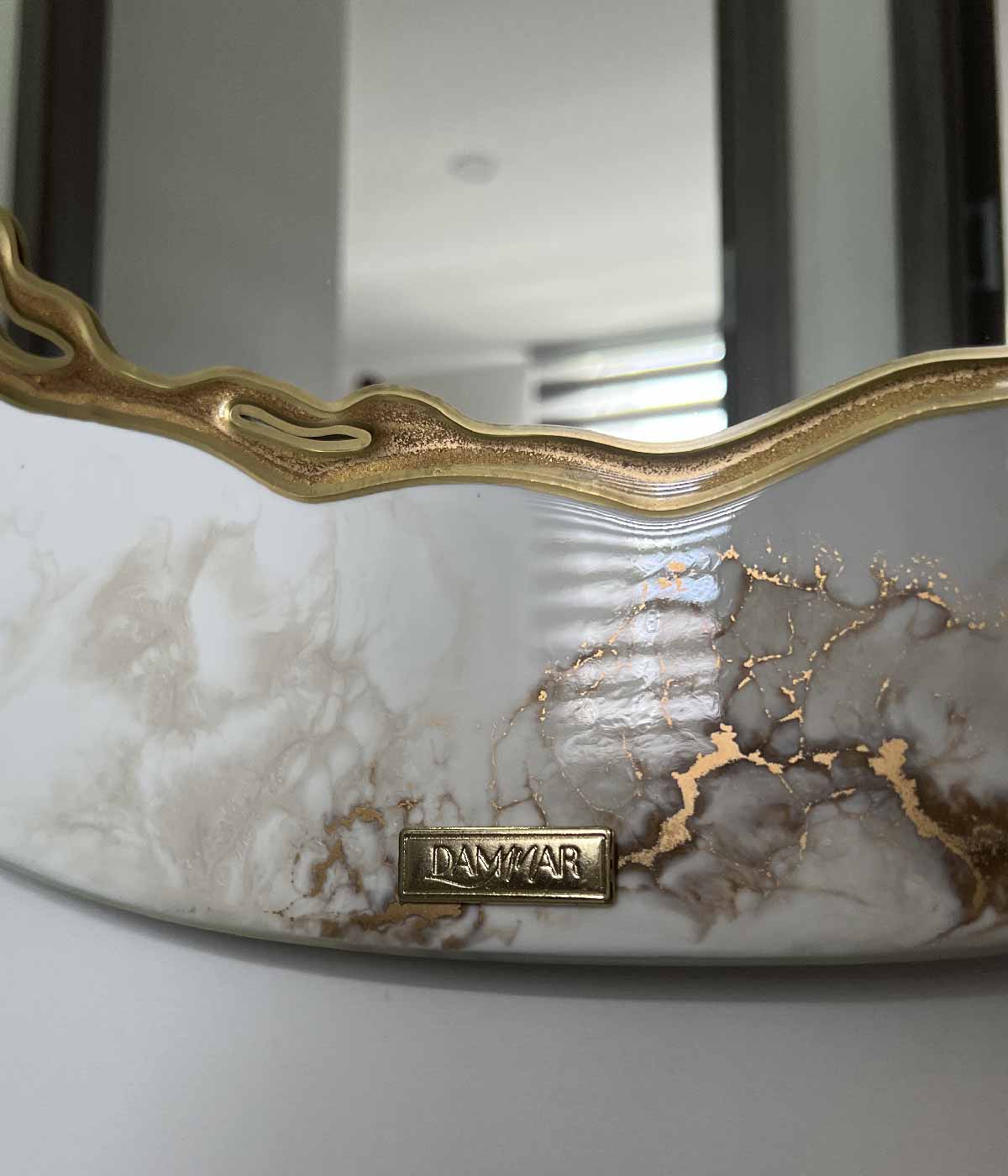 Espejo Melted White Gold
